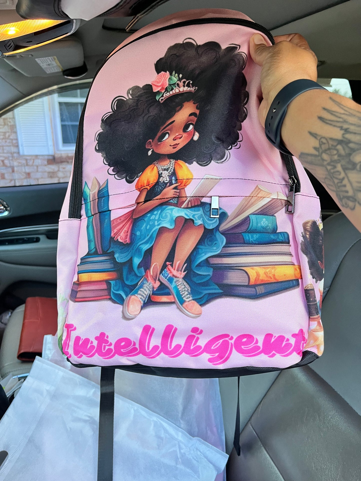 Intelligent Black Princess Backpack